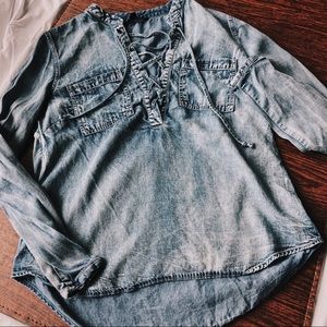 VELVET HEART JEAN TIE UP SHIRT